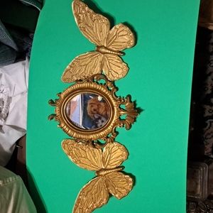 3piece Wall Decorations ~ 2 Butterflies and a mirror.